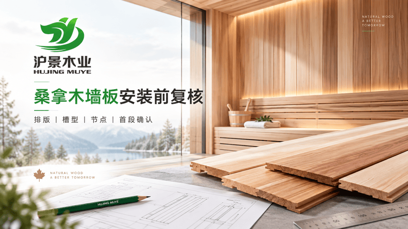 <b>桑拿木墙板安装前要确认什么？红雪松和铁杉的排版、槽型、节点与施工交底指</b>