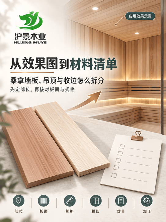 <b>桑拿房设计方案怎么转成材料清单？墙板、吊顶与收边拆分指南</b>