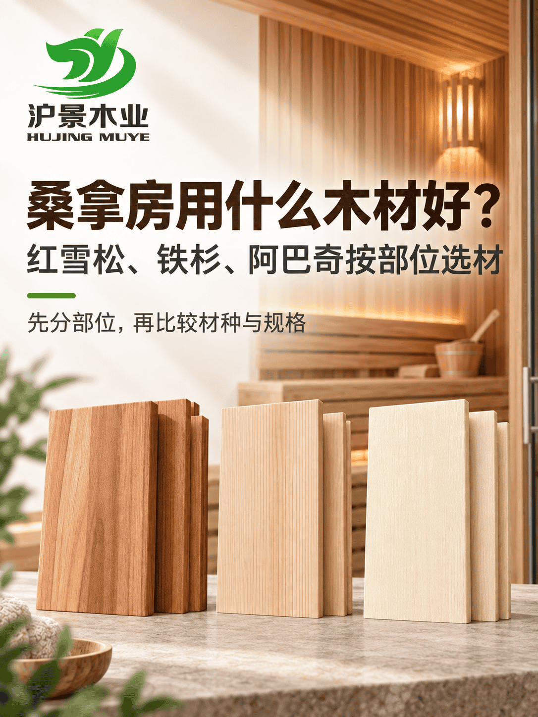 <b>桑拿房用什么木材好？红雪松、铁杉、阿巴奇按部位选材指南</b>