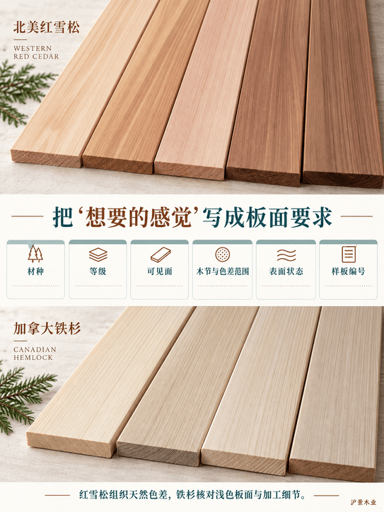 <b>加拿大北美红雪松和加拿大铁杉有什么区别？桑拿墙板选材指南</b>